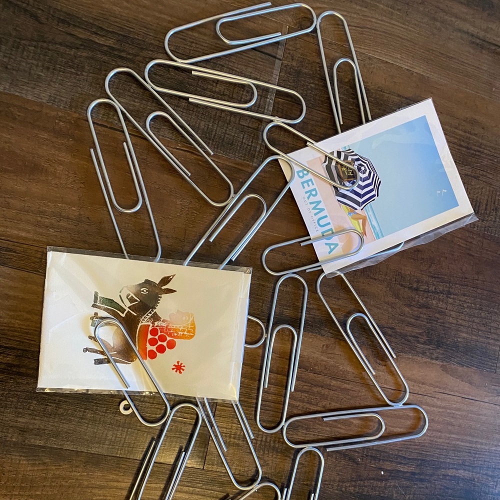Modern Paper Clip Bulletin Board, 3 pieces avail